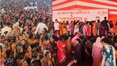 A 45-year-old woman died and at least three others were injured. (Image Credit: (X)) '20k women promised gifts': 1 dead, 3 injured after 'stampede' breaks out at BJP mayor’s Raksha Bandhan event in Bareilly