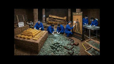 In 74 BC, Liu He ruled China for only 27 days; nearly 2,000 years later, his tomb revealed almost 2 million coins and about 120kg of gold