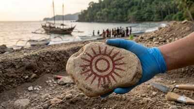 PC: AI Generated 4,000-year-old painted stone in Indonesia reveals symbolic art carried by ancient Austronesian maritime voyagers
