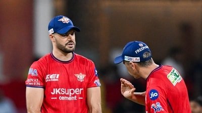 Aiden Markram with head coach Justin Langer. (ANI Picture Service) Aiden Markram with head coach Justin Langer. (ANI Picture Service)
