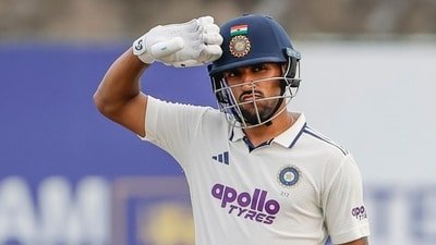 Dhruv Jurel celebrates his half-century on day two. (ANI Pic Service) Dhruv Jurel celebrates his half-century on day two. (ANI Pic Service)