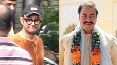 Aamir Khan attended Pradeep Rawat's funeral on Wednesday. Aamir Khan attended Pradeep Rawat's funeral on Wednesday.