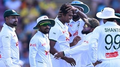 What a day for Hasan Mahmud! (James Ross/AAP Image via AP)