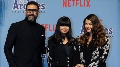 Abhishek Bachchan, Aaradhya Bachchan and Aishwarya Rai Bachchan Abhishek Bachchan, Aaradhya Bachchan and Aishwarya Rai Bachchan
