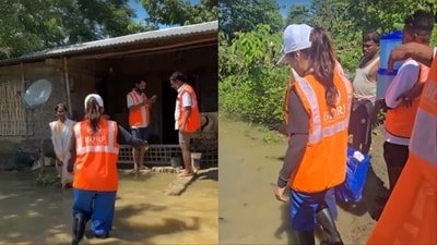 Bhumi Pednekar joins relief effort in Assam.