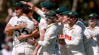 Mitchell Starc ran through the Bangladeshi batting on day one. (AFP)