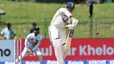 India's Yashasvi Jaiswal plays a shot during the first day of the second Test cricket match between Sri Lanka and India (AFP) India's Yashasvi Jaiswal plays a shot during the first day of the second Test cricket match between Sri Lanka and India (AFP)