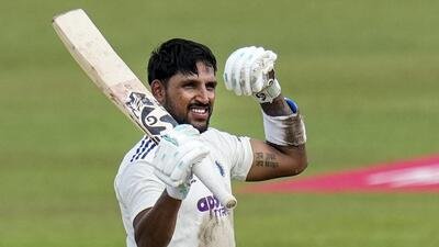 Dhruv Jurel celebrates his century on Day 2 of second Test against Sri Lanka. (PTI) Dhruv Jurel celebrates his century on Day 2 of second Test against Sri Lanka. (PTI)