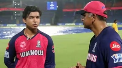 Vaibhav Sooryavanshi and Rahuld Dravid for the Rajasthan Royals. (X Images) Vaibhav Sooryavanshi and Rahuld Dravid for the Rajasthan Royals. (X Images)