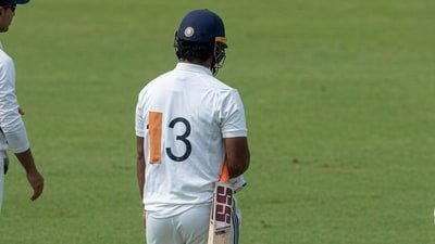 Vaibhav Sooryavanshi was dismissed cheaply in the first innings (Screengrab - BCCI Domestic)