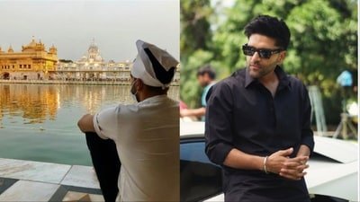 Guru Randhawa visits Golden Temple.