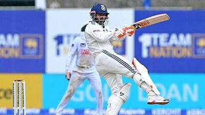 India's Rishabh Pant plays a shot during the fourth day of the first Test cricket match between Sri Lanka and India at the Galle International Stadium in Galle on August 18, 2026. (Photo by Ishara S. KODIKARA / AFP) (AFP) India's Rishabh Pant plays a shot during the fourth day of the first Test cricket match between Sri Lanka and India at the Galle International Stadium in Galle on August 18, 2026. (Photo by Ishara S. KODIKARA / AFP) (AFP)