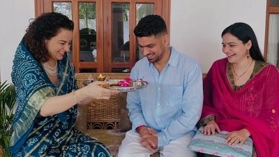 Kangana Ranaut celebrates Raksha Bandhan.