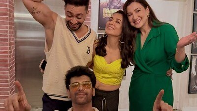 Gauahar Khan shares photo with ex Kushal Tandon and husband Zaid Darbar. Gauahar Khan shares photo with ex Kushal Tandon and husband Zaid Darbar.