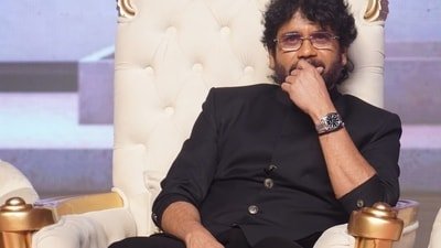 Nagarjuna attended a cyber security awareness program in Hyderabad recently.