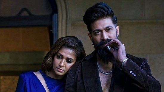 Toxic review and release live updates: Nayanthara and Yash in the film.