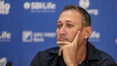 Board of Control for Cricket in India (BCCI) chief selector Ajit Agarkar addresses a press conference after the Men's Selection Committee meeting, at BCCI headquarters (PTI) Board of Control for Cricket in India (BCCI) chief selector Ajit Agarkar addresses a press conference after the Men's Selection Committee meeting, at BCCI headquarters (PTI)