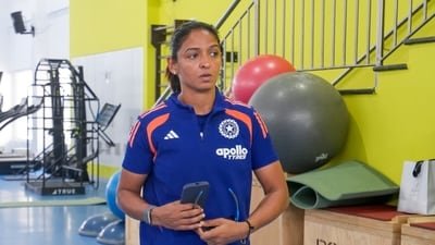Bengaluru: Indian women cricket team captain Harmanpreet Kaur during a training session at the BCCI Centre of Excellence, in Bengaluru, Karnataka, Sunday, Aug. 9, 2026. (PTI Photo/Shailendra Bhojak)(PTI08_09_2026_000255B) (PTI)