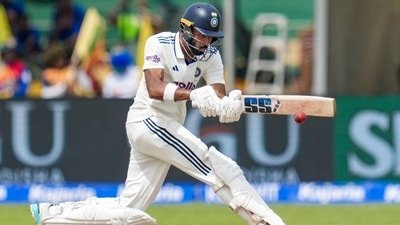 Devdutt Padikkal showing his expertise against spin against Sri Lanka. (PTI)