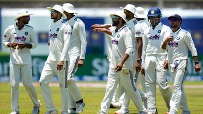 Indian players during a break on day five of the first Test cricket match between India and Sri Lanka, in Galle, Sri Lanka, Wednesday (PTI)