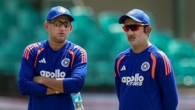 Colombo: India's Coach Gautam Gambhir, right, with Chief Selector Ajit Agarkar. (PTI) Colombo: India's Coach Gautam Gambhir, right, with Chief Selector Ajit Agarkar. (PTI)