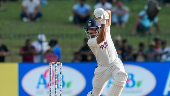 IND vs SL LIVE SCORE: India's Dhruv Jurel plays a shot on day one of the second test cricket match between India and Sri Lanka, in Colombo IND vs SL LIVE SCORE: India's Dhruv Jurel plays a shot on day one of the second test cricket match between India and Sri Lanka, in Colombo