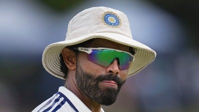 Ravindra Jadeja on day three of the second Test cricket match between India and Sri Lanka. (PTI)