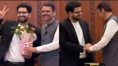 Samay Raina gets felicitated by Maharashtra CM.