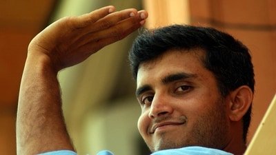 Sourav Ganguly, while playing for India. (X images)