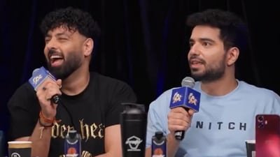 Samay Raina and Badshah on the latest episode of India's Got Latent season 2.