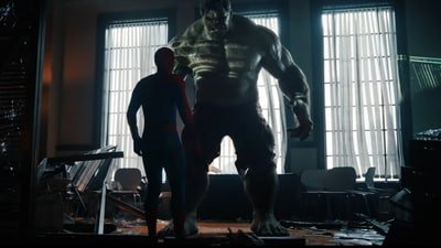 The Hulk and Spider-Man in Brand New Day. The Hulk and Spider-Man in Brand New Day.