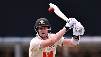 Steve Smith scored 71 runs in the first innings of the first Test against Bangladesh (AFP)