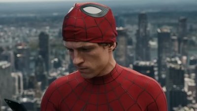Tom Holland in a still from Spider-Man: Brand New Day.