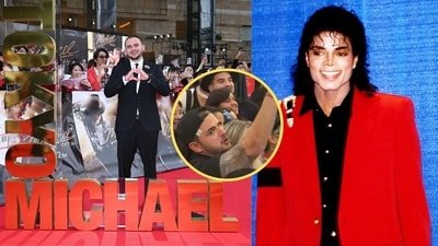 File pix of Michael Jackson and son Prince Jackson during the screening of Michael and (inset) grab from the video of birthday celebrations (Instagram and X) File pix of Michael Jackson and son Prince Jackson during the screening of Michael and (inset) grab from the video of birthday celebrations (Instagram and X)