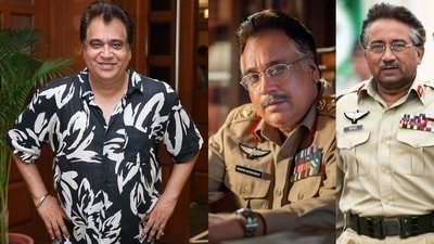 Actor Manu Rish Chadha; the actor as General Pravez Musharraf and real pix of ex-Pakistan president Gen Musharraf Actor Manu Rish Chadha; the actor as General Pravez Musharraf and real pix of ex-Pakistan president Gen Musharraf