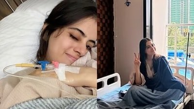 Uorfi Javed hospitalised again, shares hospital bed photo and IV cannula glimpse. Uorfi Javed hospitalised again, shares hospital bed photo and IV cannula glimpse.