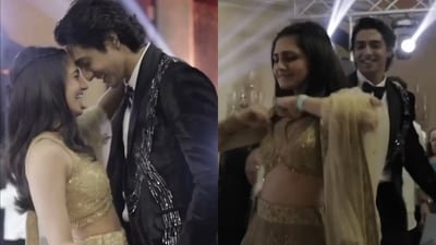 Vedika Pinto and Ahaan Pandey's dance video wins over the internet. Vedika Pinto and Ahaan Pandey's dance video wins over the internet.