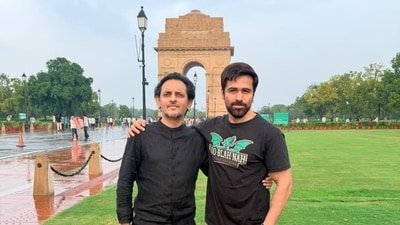 Vishesh Bhatt and Emraan Hashmi after the release of Awarapan 2. Vishesh Bhatt and Emraan Hashmi after the release of Awarapan 2.