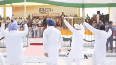 A video showcasing elderly men dancing at Punjab's Independence Day celebrations has sparked a heated political discussion 'Fake' knee-surgery beneficiaries dance at Punjab I-Day function sparks political slugfest