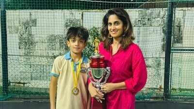 Aadvik Ajith wins football championship: Shalini’s proud mother moment with son’s trophy steals spotlight