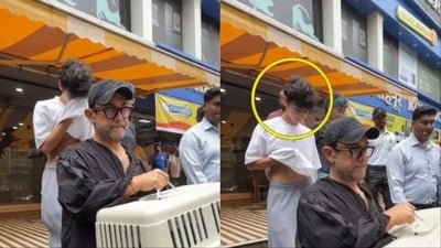 Aamir Khan with son Azad.