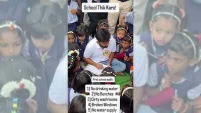 Abhijeet Dipke launched the 'School Thik Karo' campaign in Santuk Pimpri village ‘School Thik Karo’: Abhijeet Dipke’s 1st audit flags lack of basic amenities in Hingoli govt school - watch
