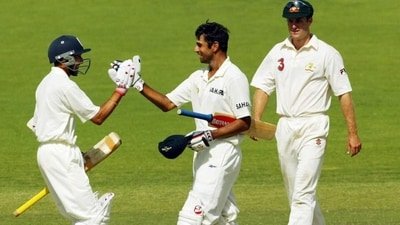 India's winning moment in Adelaide Test. (AFP)