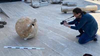 Dr. Savannah Ulalian Bishop photographs an archaeological amphora (Picture: KOC University) Researchers developed custom 3D-printed replacements for missing sections of ancient pottery and embedded sensors inside them, allowing conservators to monitor temperature, strain and environmental damage