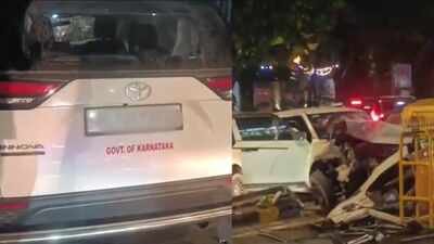 An out-of-control car crashed through a divider at Delhi's ITO on Sunday evening. 2 MLAs among several injured after car jumps divider, slams into Innova at Delhi's ITO