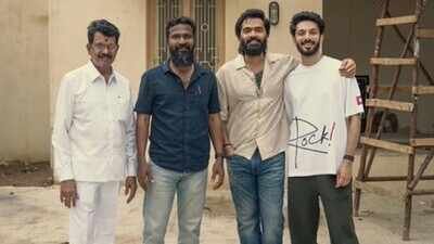 Anirudh Ravichander pays surprise visit to Silambarasan’s ‘Arasan’ sets, joins Vetri Maaran