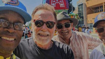 Arnold Schwarzenegger's selfie from Jagannath Ratha Yatra in Los Angeles goes viral - PIC