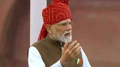 With 10 mentions, 'Saathiyon' was the second-most use dphrase With nearly 40 mentions, ‘Mere pyare deshwasiyon’ dominates PM Modi’s Red Fort speech