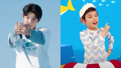 Park Geonroung older (left) and as Baby shark boy (right).(Picture Credit: X) ‘Baby Shark’ boy returns to stage, this time as a K-pop singer