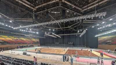 The Indira Gandhi Indoor Stadium will host the BWF World Championships from August 17 in New Delhi. (Image: TimesofIndia.com) Imported machines, non-toxic gel, double-door entries and monkey whisperers: How Delhi is bracing for BWF World Championships